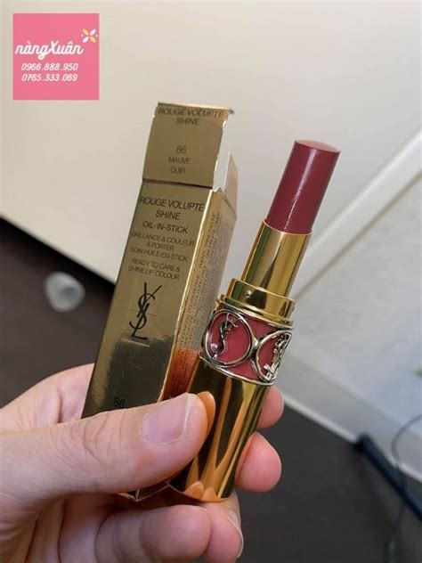 ysl rouge volupte shine 86 mauve cuir|ysl rouge volupte shine 45.